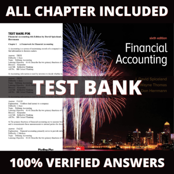 Test Bank for Financial Accounting 6th Edition (Spiceland, 2022)